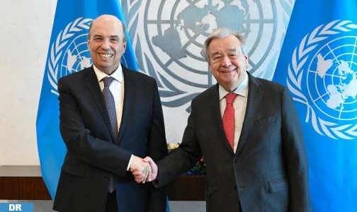 New York: entretien entre le président du CDH, Omar Zniber, et le SG de l’ONU, António Guterres