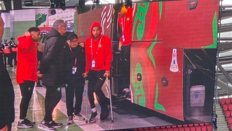 الدولي المغربي عز الدين أوناحي تعرض لإصابة قوية قبل مواجهة تنزانيا