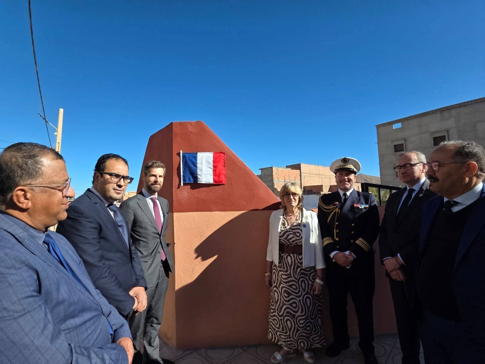 تدشين المقبرة العسكرية الجديدة في النيف-بوغافر، بجهة درعة تافيلالت، بحضور مسؤولين مغاربة وفرنسيين