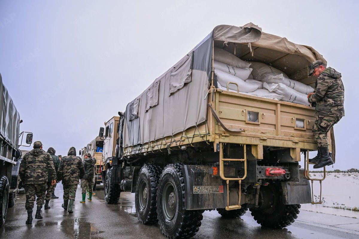 Inondations: les FAR à la rescousse des habitants d&rsquo;El Houafate (Sidi Kacem)