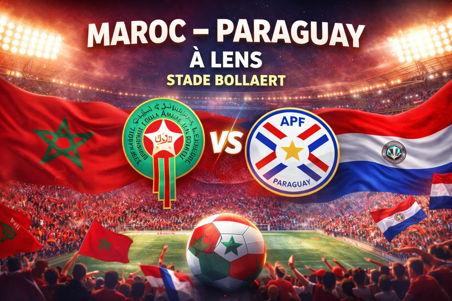 Amical : le Maroc et le Paraguay s&rsquo;affrontent ce soir à Lens